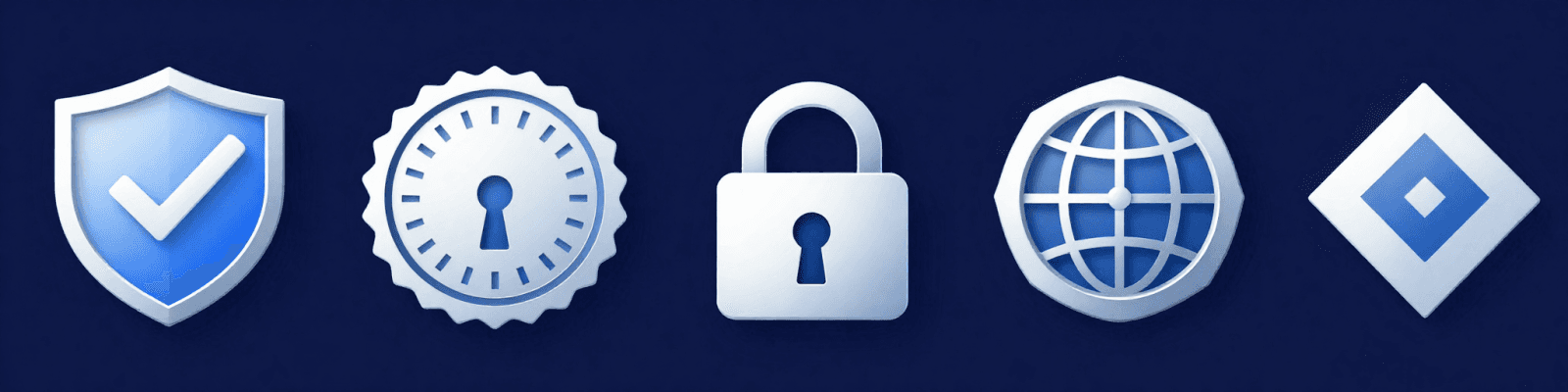Stratova trust badge strip with security, source and methodology indicators