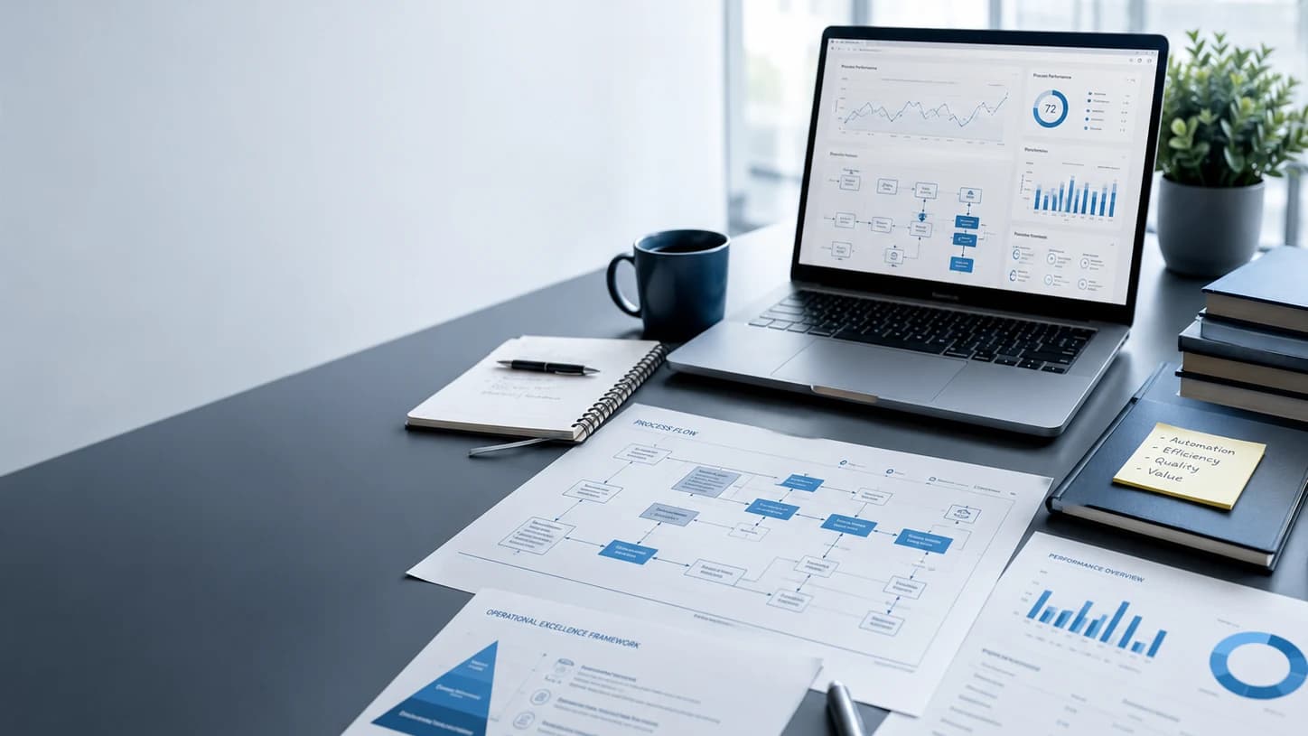 Business process and automation readiness workspace with workflow maps and operational planning.